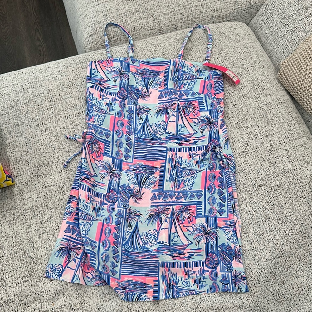 Lilly Pulitzer romper with skirt overlay Sz 2